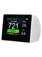 3-In-1 Multifunctional Air Quality Temperature Humidity Monitor Black/White 17.60 x 11.20cm