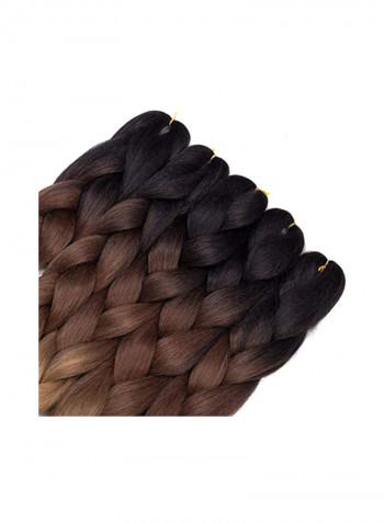 5-Piece Braiding Hair Extension Set Black/Brown