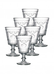 6-Piece Versailles Beverage Glass Set Clear 7.5ounce
