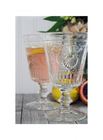 6-Piece Versailles Beverage Glass Set Clear 7.5ounce