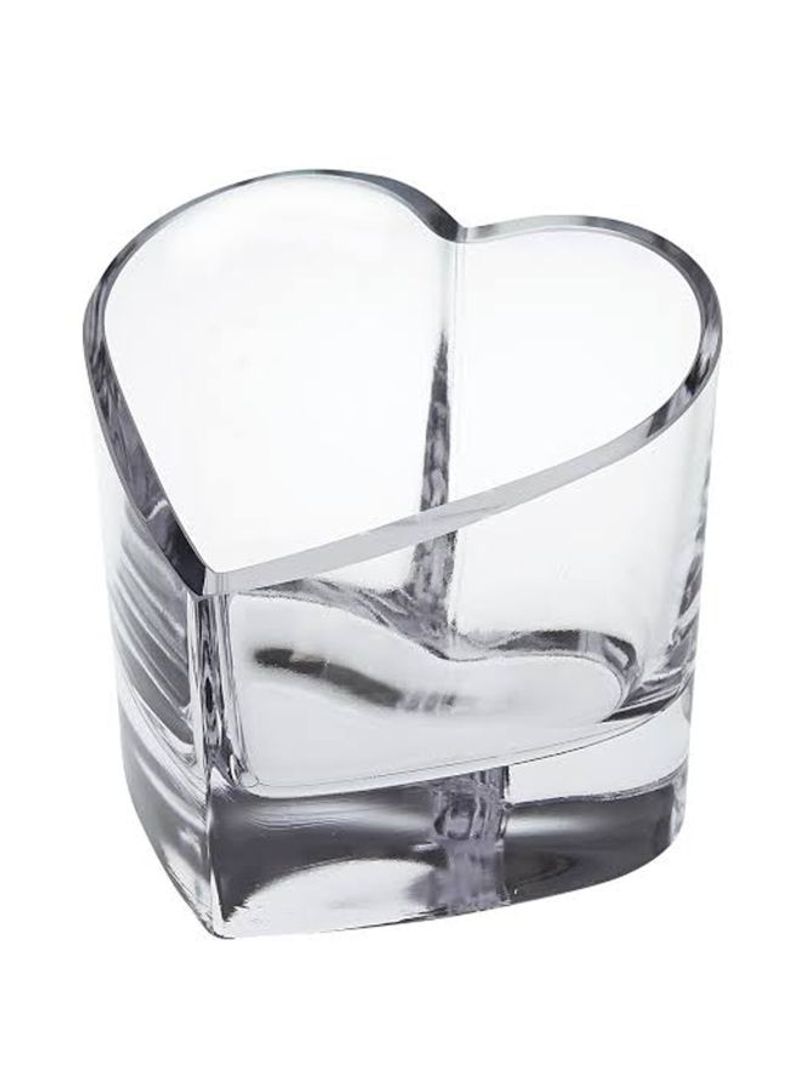 Heart Shaped Bowl For Candy And Nuts Clear 5.5x5.5inch