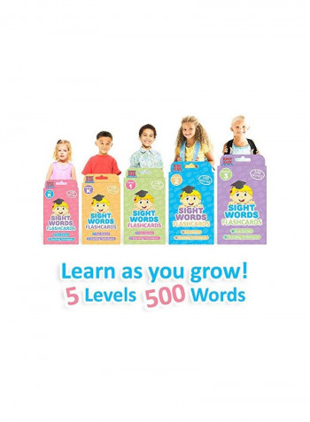 Pack Of 5 Sight Words Flash Card Set