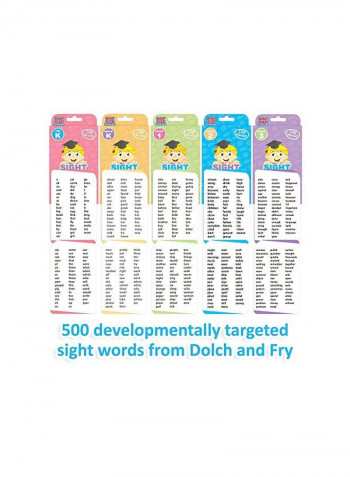 Pack Of 5 Sight Words Flash Card Set