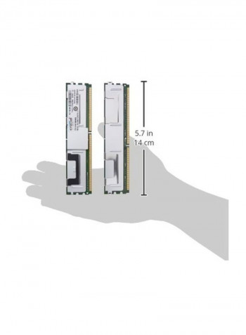 Set Of 2 DDR2 RAM 8GB White/Green