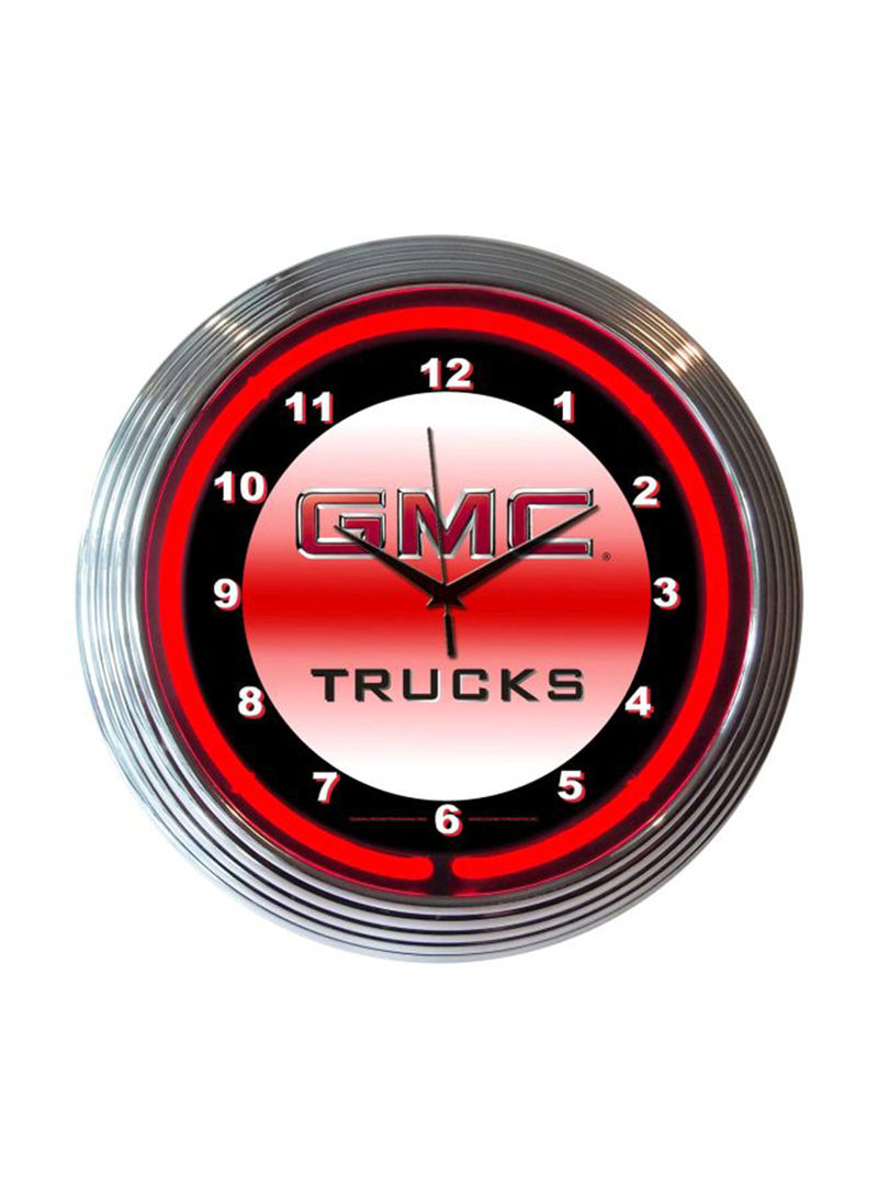 Gmc Trucks Wall Clock Red/Black 15inch