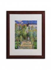Theist's Garden At Vetheuil Canvas Wall Art Multicolour 16 x 20inch