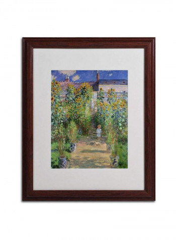 Theist's Garden At Vetheuil Canvas Wall Art Multicolour 16 x 20inch