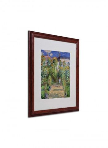 Theist's Garden At Vetheuil Canvas Wall Art Multicolour 16 x 20inch
