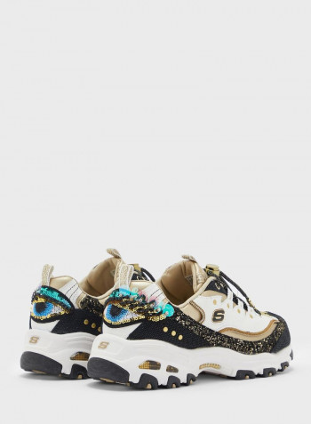 Women's D'Lites Low Top Sneakers Brown/White/Black