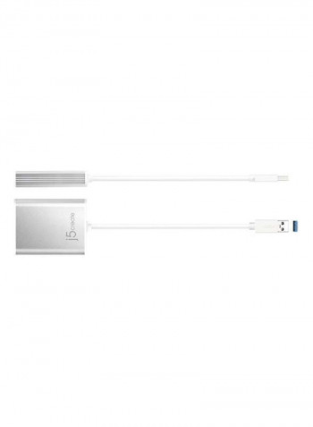 USB 3.0 To 4K HDMI Display Adapter Silver