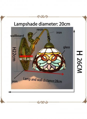 Retro Stain Glass Wall Lamp Multicolour