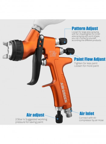 Atomized Paint Spray Gun Orange/White 21centimeter