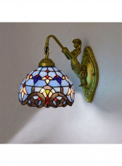 Mediterranean Retro Stained Glass Wall Lamp Multicolour