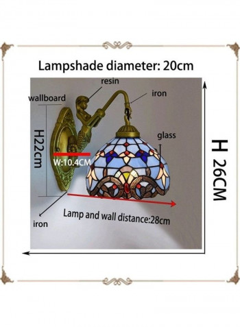 Mediterranean Retro Stained Glass Wall Lamp Multicolour
