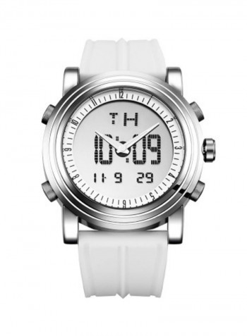 Men's Waterproof Silicone Multifunctional Analog/Digital Watch NNSB03704555