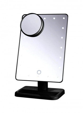 Lighted Makeup Mirror Silver