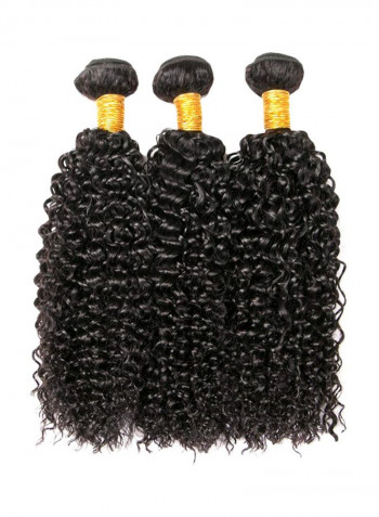 Pack Of 3 8A Brazilian Curly Hair Extensions Black