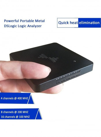 Powerful Portable Metal DSLogic Logic Analyzer Black