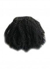 Hair Extension Wig With Adjustable Clip-in Ponytail Black 16inch