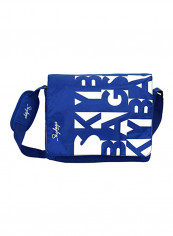 Polyester Blend Messenger Bag MBSPIBLU Blue