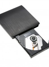 Ultra Slim External Drive DVD-ROM USB 3.0 Reader 3D Blu-Ray Player 0GB Black