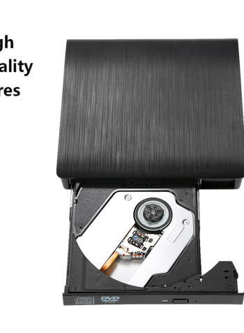Ultra Slim External Drive DVD-ROM USB 3.0 Reader 3D Blu-Ray Player 0GB Black