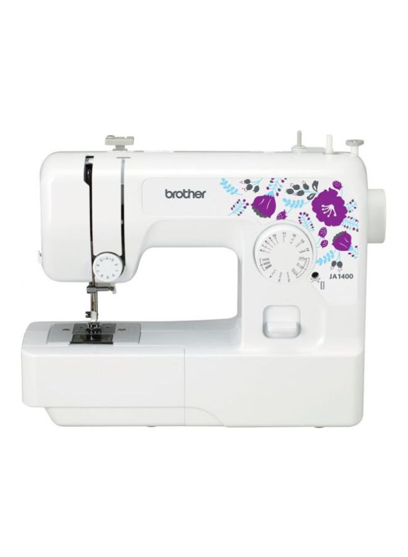 Portable Electric Sewing Machine Ja 1400 White/Purple/Blue