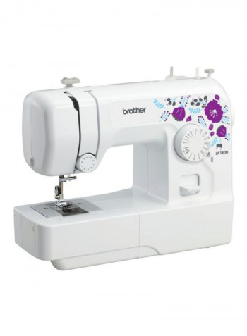 Portable Electric Sewing Machine Ja 1400 White/Purple/Blue