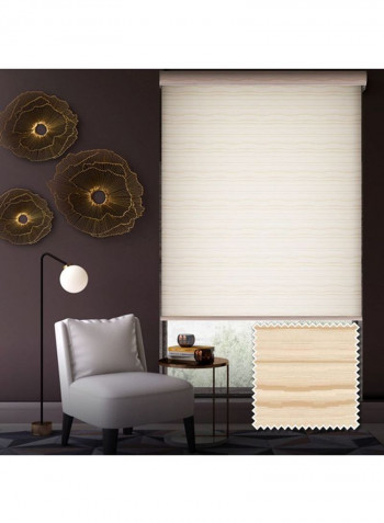 Single Mist Solar Roller Non-Blackout Window Shade Beige 200x200cm
