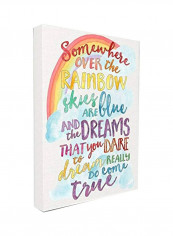 Printed Canvas Wall Art White/Red/Blue 24x1.5x30inch
