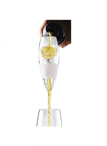 2-Piece Wine Aerators Black/White 4x4x6inch