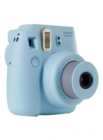 Instax Mini 8 Instant Film Camera Blue With 20 Film Sheets And Leather Carry Case
