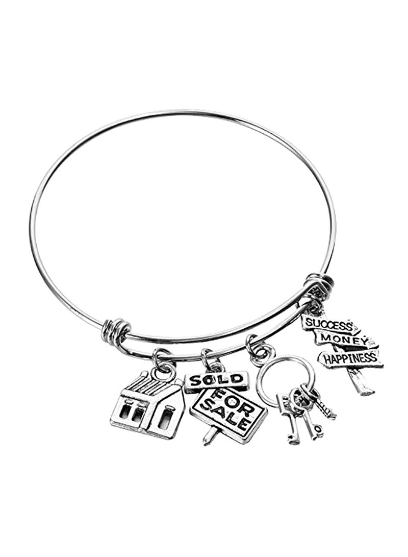 Miss Pink Real Estate Agent Charm Bangle