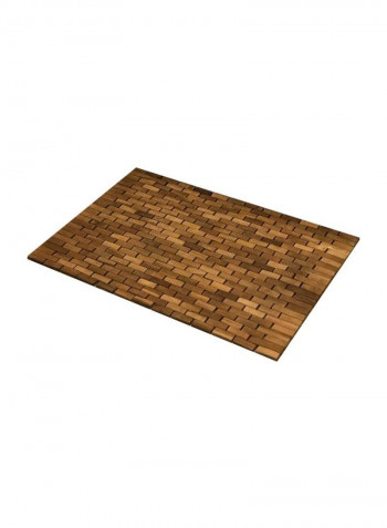 Foldable Bath Mat Beige/Brown 27.5x19.5x0.3inch