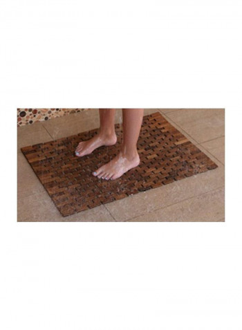 Foldable Bath Mat Beige/Brown 27.5x19.5x0.3inch