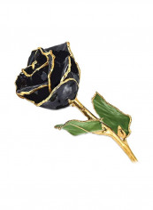 Artificial Decorative Rose Flower Black/Gold/Green 13.2x4x3.2inch