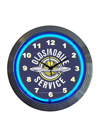 Neon Wall Clock Blue/Grey 15inch