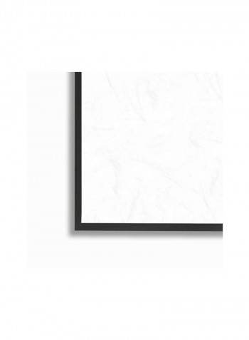 Elephant With Balloon Wall Art With Frame White/Grey/Blue 11x1.5x14inch