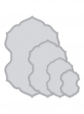 4-Piece Lace Design Die Set Silver