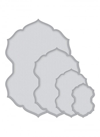 4-Piece Lace Design Die Set Silver