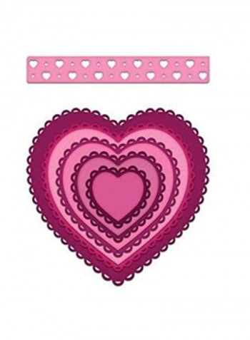 Eyelet Hearts Dies Pink
