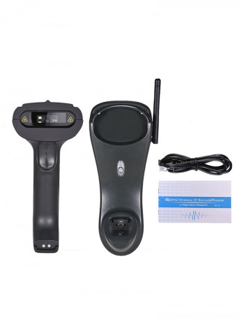 Wireless Handheld 1D Bar Code Barcode Scanner Black