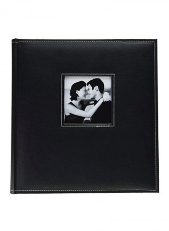 Faux Leather Photo Album Black 12x13inch