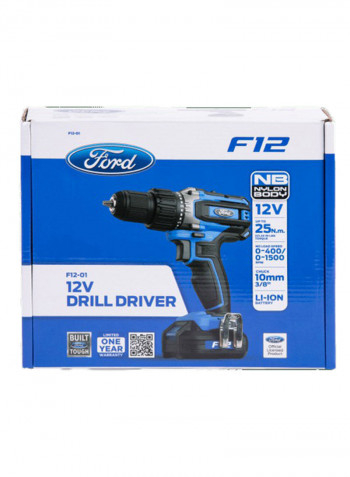 Cordless Drill Driver Blue/Back