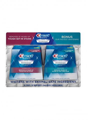 3D Glamorous Whitestrips And Bonus 1 Hr Express Strips White