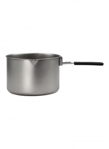 Titanium Pot With Foldable Handle For Camping Hiking 2000مل