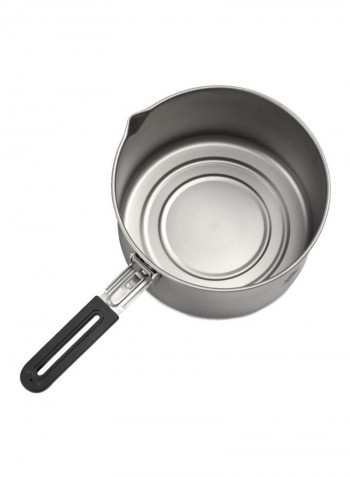 Titanium Pot With Foldable Handle For Camping Hiking 2000مل
