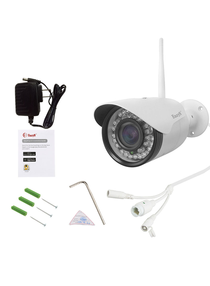 Wireless Night Vision Surveillance Camera White 0.665kg