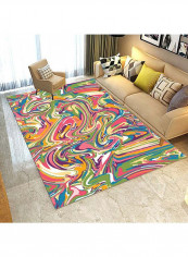 Abstract Colourful Pattern Rectangle Carpet Multicolour 140x200cm