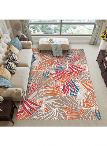 Floral Pattern Rectanglular Floor Rug multicolour 140 X 200cm